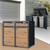 Afvalbox voor 2 afvalemmers tot 240L 132x80x116,3 cm antraciet/eikenlook staal ML design