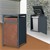 Waste garbage can box for 1 garbage can up to 240L 68x80x116.3 cm anthracite/rust look steel ML design