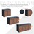 Caja de basura para 2 cubos de hasta 240L 132x80x116,3 cm antracita/acero oxidado Diseño ML