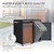 Abri pour poubelles avec toit végétal pour 4 tonnes jusqu'à 240L 264x80x124 cm aspect rouille acier ML-Design