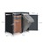 Affaldsspand med plantetag til 2 spande op til 240L 132x80x124 cm rust-look stål ML-design