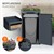 Waste garbage can box with planter roof for 1 garbage can up to 240L 68x80x124 cm oak-look steel ML design