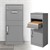 Parcel letter box 50x112x37 cm grey galvanized steel ML design