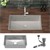 B-Ware built-in sink 70x40 cm silver with stainless steel waste and overflow ML-Design