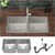 Built-in sink with double bowl Silver Kitchen sink with stainless steel waste and overflow set ML design