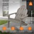 Adirondack garden chair made of solid wood weatherproof loadable up to 120 kg gray made of fir wood ML design