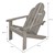 Chaise de jardin Adirondack en bois massif résistant aux intempéries, supporte jusqu'à 120 kg Gris en bois de sapin ML-Design