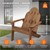 Adirondack garden chair made of solid wood weatherproof loadable up to 120 kg brown made of fir wood ML design