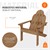 Adirondack garden chair made of solid wood weatherproof loadable up to 120 kg brown made of fir wood ML design