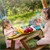 Children's seating set picnic table children for 4 brown solid wood from 2 years ML-Design