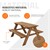 Children's seating set picnic table children for 4 brown solid wood from 2 years ML-Design