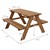 Children's seating set picnic table children for 4 brown solid wood from 2 years ML-Design