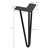 ML-Design Zestaw 4 nóg stolowych, z 3 rozpórkami, 30 cm, czarne, wykonane z metalu malowanego proszkowo