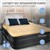 Air bed Air mattress with built-in air pump for one person 196x97x47 cm Beige ML design