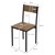 Dining room set with bench 4-piece with dining table and chairs rustic oak steel frame ML design