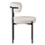 Chaise de salle à manger set de 6 avec tissu Teddy avec dossier blanc Chaise de cuisine ML-Design