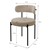 Chaise de salle à manger set de 6 avec tissu Teddy avec dossier Marron Chaise de cuisine ML-Design