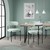 Dining scaun set de 2 cu tesatura teddy cu spatar verde Scaun de bucatarie ML-Design