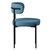 Dining chair set of 6 with teddy fabric with backrest Blue kitchen chair ML-Design