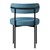 Dining chair set of 6 with teddy fabric with backrest Blue kitchen chair ML-Design