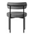 Silla de comedor juego de 4 con tejido teddy con respaldo gris Silla de cocina ML-Design