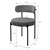 Silla de comedor juego de 4 con tejido teddy con respaldo gris Silla de cocina ML-Design