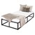 ML dizajnová kovová postel cierna, 90x200 cm, z ocelového rámu