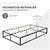 Bedframe eenpersoonsbed metalen bed 120x200 cm zwart incl. matras H-16cm met lattenbodem ML-Design