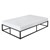 Bedframe eenpersoonsbed metalen bed 120x200 cm zwart incl. matras H-16cm met lattenbodem ML-Design