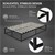 Kovová postel 120x200 cm cerná s lamelovým roštem a matrací ML design