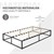 ML design metal seng sort, 200x120 cm, lavet af stålramme