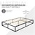 Metal bed 140x200 cm black with slatted frame and mattress ML design