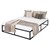Kovová postel s roštovým rámem 140x200 cm cerná ocel ML design