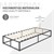 Metallbett mit Matratze 90x200 cm Anthrazit mit Lattenrost ML-Design