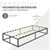 Kovová postel s matracom 90x200 cm antracitová s lamelovým roštom ML design
