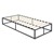 Kovová postel s matracom 90x200 cm antracitová s lamelovým roštom ML design