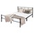 ML-Design metallinen sänky musta, 140x200 cm, teräsrunko, pääty ja sälepohja.