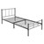 Kovová postel 90x200 cm antracitová s lamelovým roštem a matrací s designovým celem ML