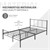ML-Design metal bed anthracite, 120x200 cm, made of steel frame powder coated