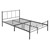 Kovová postel 120x200 cm antracitová s lamelovým roštem a matrací s designovým celem ML