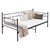Kovová postel cierna, 90x200 cm, na ocelovom ráme s celom a nohami ML-Design
