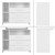 Wickelkommode mit drei Schubladen und Fächern 113x53x93 cm weiß aus Holz ML-Design