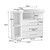 Pukukaappi kolmella laatikolla ja lokeroilla 113x53x93 cm Valkoinen puu ML-Design