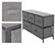 ML-design chest of drawers with 5 drawers, grey, 100x30x54.5 cm, made of steel frame with laminated MDF top