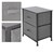 ML-Design chest of drawers with 2 drawers, grey, 45x30x51 cm, made of steel frame with laminated MDF top plate