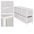 ML-Design chest of drawers with 5 drawers, white, 100x30x54,5 cm, made of steel frame with laminated MDF top plate