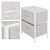 ML-Design cassettiera bianca con 2 cassetti, 45x30x51 cm, in struttura d'acciaio con piastra superiore in MDF laminato
