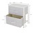 ML-Design chest of drawers white with 2 drawers, 45x30x51 cm, made of steel frame with laminated MDF top plate