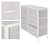 ML-Design cassettiera con 5 cassetti, bianco, 80x30x70 cm, struttura in acciaio con piano in MDF laminato