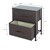 ML-Design meuble à tiroirs avec 2 tiroirs gris, 45x30x51 cm, en MDF